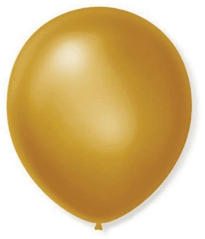 Balão Cintilante 7,0 Dourado (50 Unidades) - São Roque