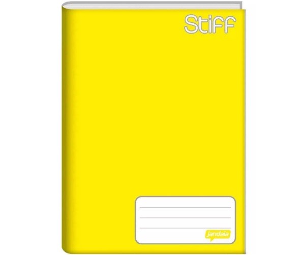 Caderno Costurado 1/4 96 Folhas. Amarelo - Pacote com 5 - 14 x 20cm