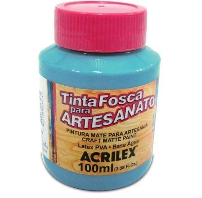 Tinta Fosca Para Artes 100ml AZUL HORTÊNSIA 579 - Acrilex