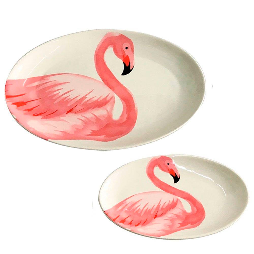 Conjunto de Pratos Atacama Flamingos
