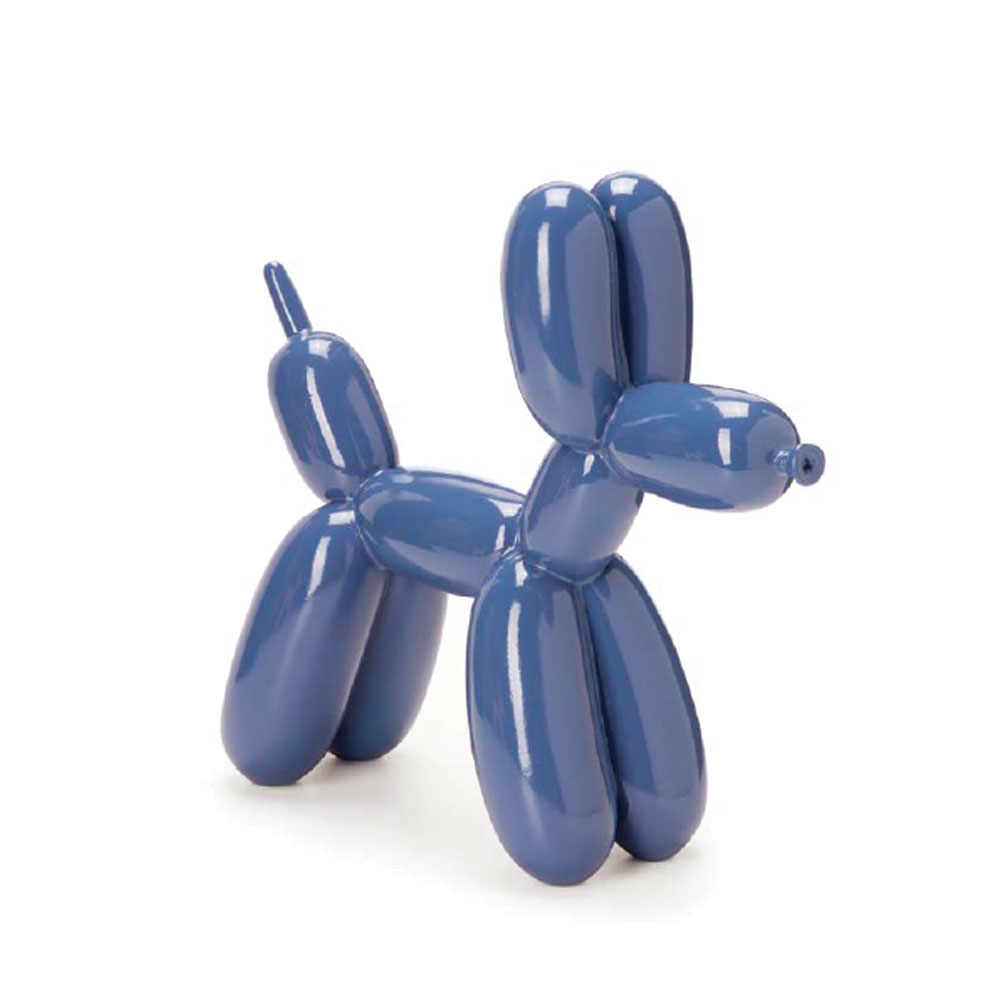 Escultura Cachorro de Balão em Poliresina Azul