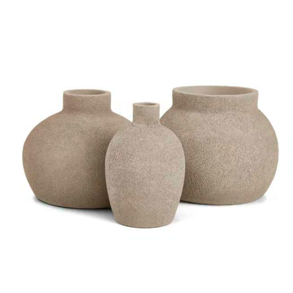 Kit de Mini Vasos em Polirresina Clamart 3 peças