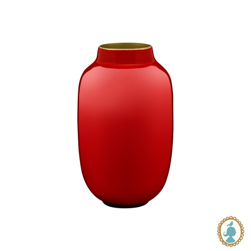 Mini Vaso de Metal Oval Vermelho Home Accessories Pip Studio
