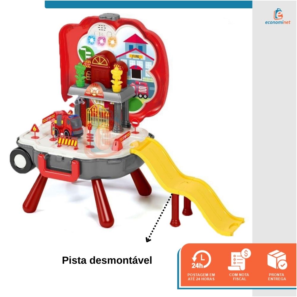 Brinquedo Maleta de Bombeiro Faz De Conta Portátil Baby Style