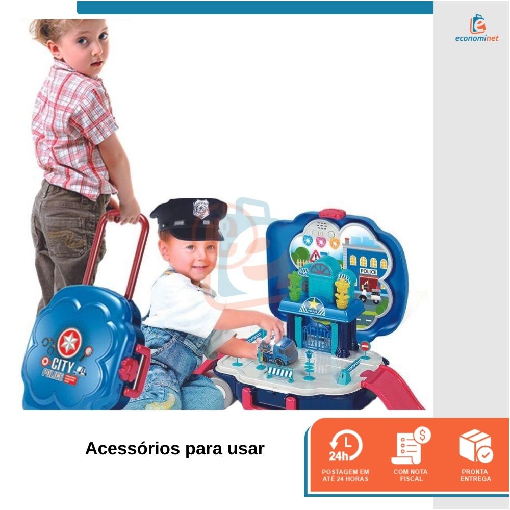 Brinquedo Maleta Policial Infantil Portátil Baby Style