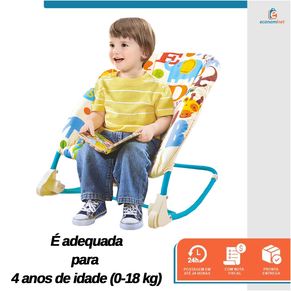 Cadeira de Bebê Descanso Infantil Função Balanço Musical Vibratória 0-18kg - Baby Style