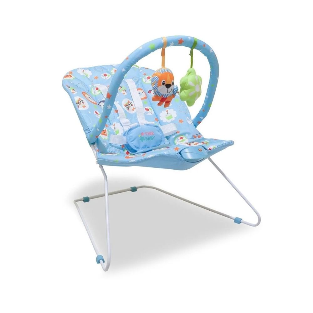 Cadeira Descanso Bebê Musical Vibra Mobille Lion Star Baby