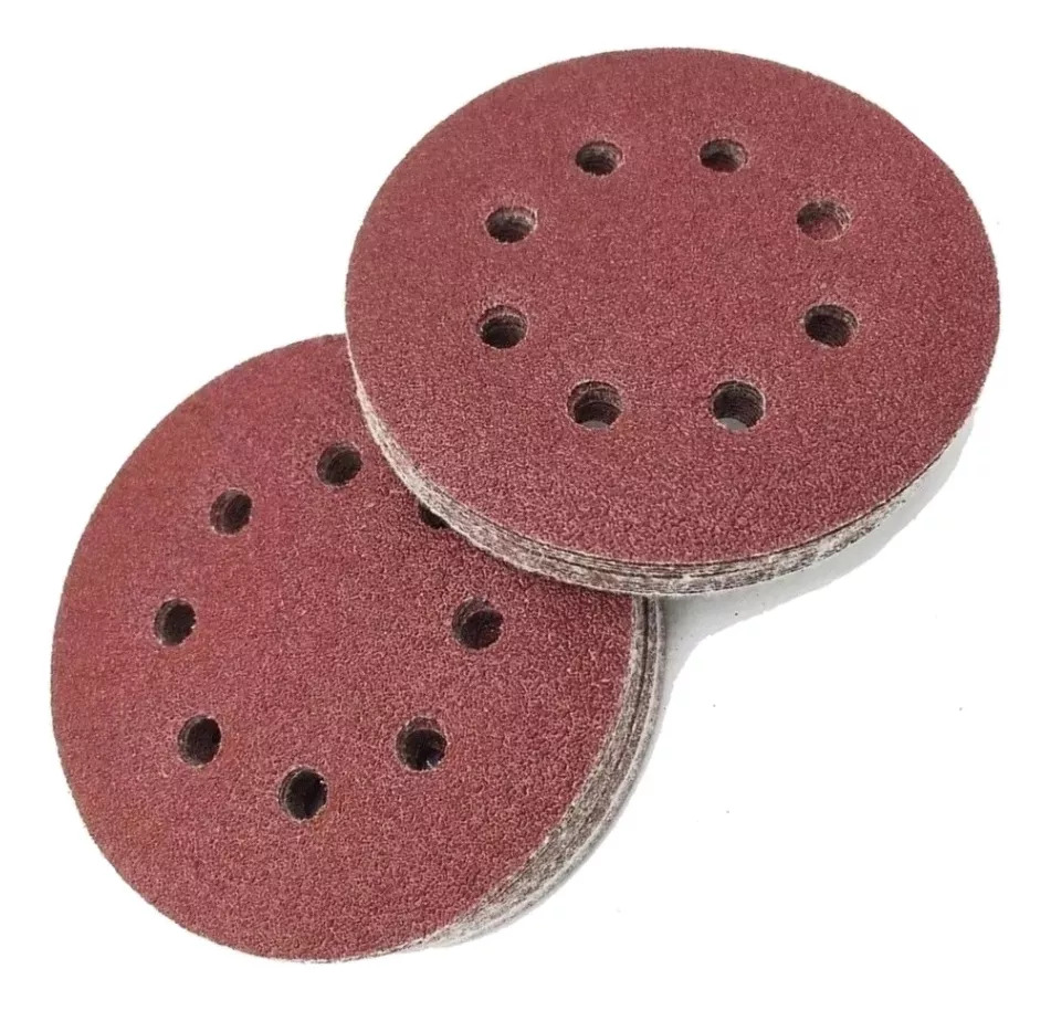 Disco de Lixa Vermelho Velcro 115mm Grão 40 - Starfer