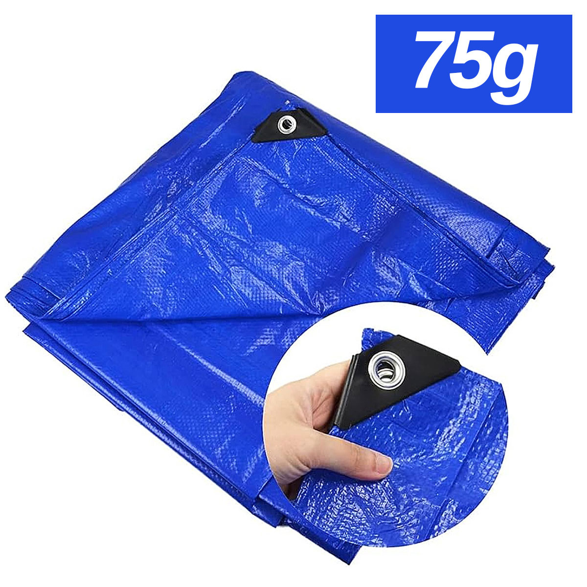 Lona Carreteiro de Polietileno Leve Impermeável Proteção UV 75g/m2 Azul - Starfer