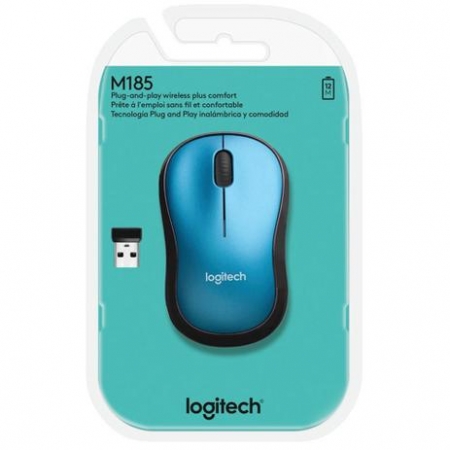 Mouse Sem Fio M185 Azul 910-003636 Logitech