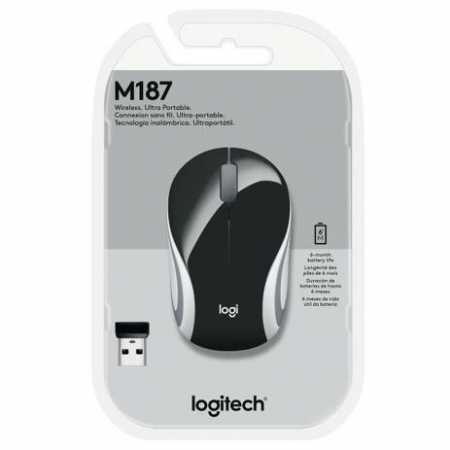 Mouse Sem Fio M187 Pt/Br 910-005459 Logitech
