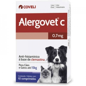 Antialérgico Alergovet C 0,7mg Caixa Com 20 Comprimidos
