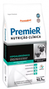Ração Premier Nutrição Clínica Cão Raça Pequena Hipoalergênico Proteína Hidrolisada e Mandioca 10,1kg