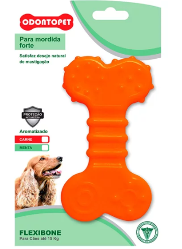 Brinquedo Odontopet Flexibone Flat Para Cão Até 15kg