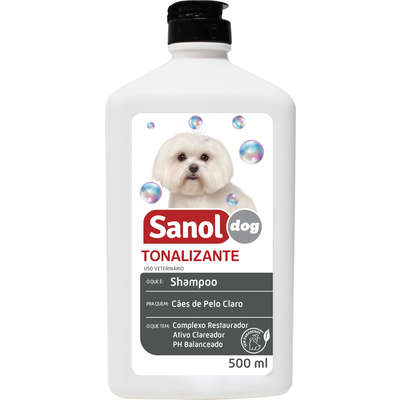 Shampoo Sanol Dog Tonalizante Pelo Claros 500ml