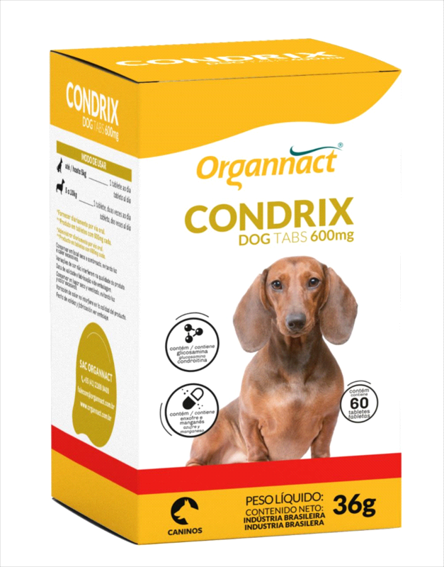 Suplemento Organnact Condrix Dog Tabs 36g