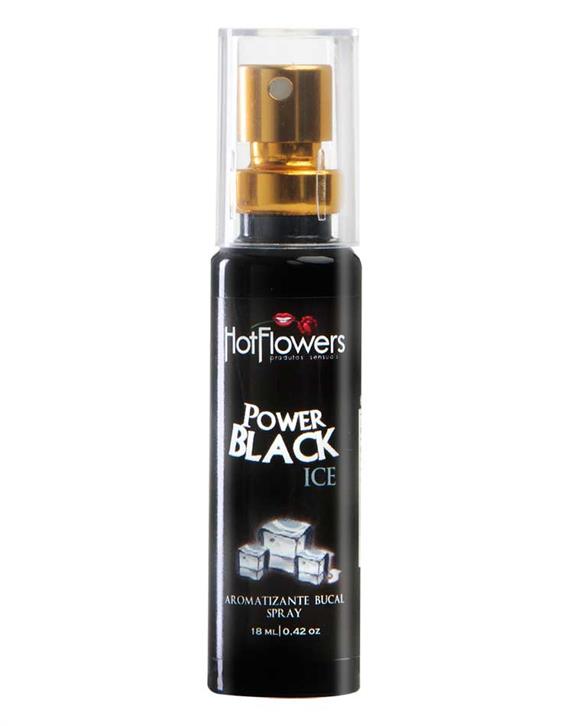 Aromatizante Bucal Power Black Ice Hot Flowers 18ml
