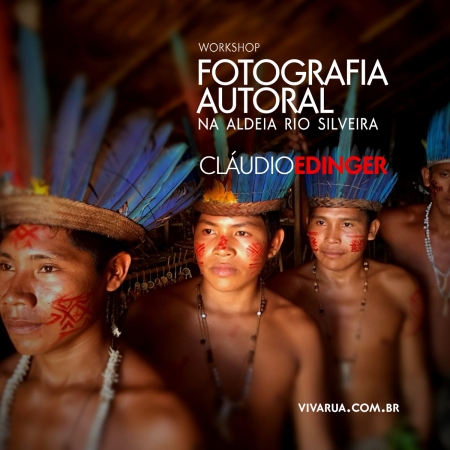 Workshop de Fotografia Autoral, com Cláudio Edinger, durante as festividades da Semana Indígena, na Aldeia Guarani Rio Silveira