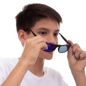Óculos PTC Junior Preto - Lente Solar Azul