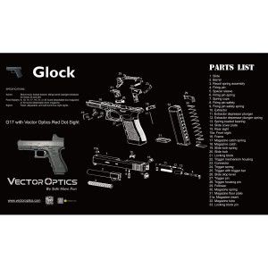 Tapete De Borracha para Limpeza de Armas Glock
