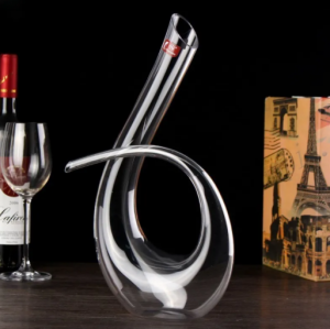 Decanter Vinho 1,5L Vidro Lapidado Moderno Super Luxo