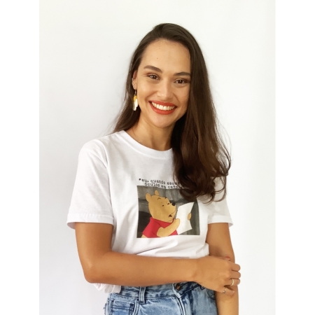 T-shirt Feminina Ursinho Pooh - Estampada 100% Algodão