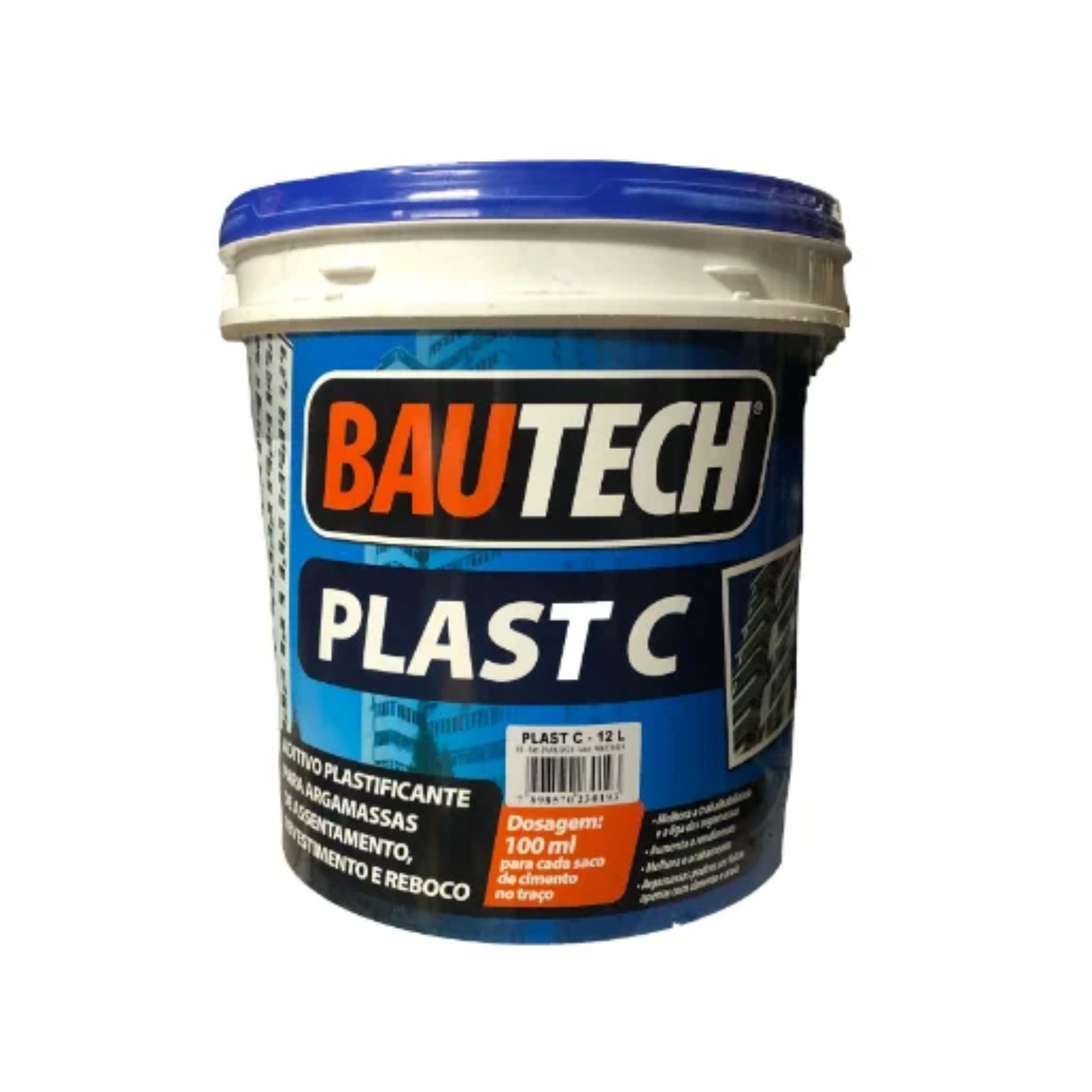 Aditivo plastificante para argamassa Bautech Plast C 12L