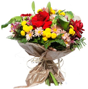 Buquê Mix Flores Nobres e Rosas colombianas - Buquê da Vovó  - Batista Reis - Flores Online