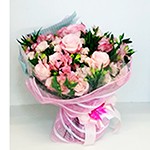 Buquê Rosas e Flores Rosadas - Bailarina  - Batista Reis - Flores Online