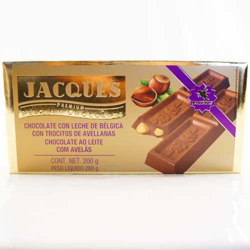 Chocolate ao Leite com Avelãs -  Belga - Barra 200 gramas  - Batista Reis - Flores Online