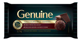 CHOCOLATE GENUINE MEIO AMARGO 1 KG