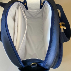 Bolsa Maternidade Média - Elegance Especial Azul Marinho | Ouro e Fita Azul Marinho