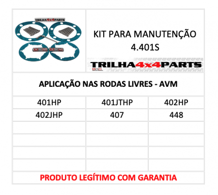 Kit para Manutenção de Roda Livre AVM 4401HP (1 Jg.)