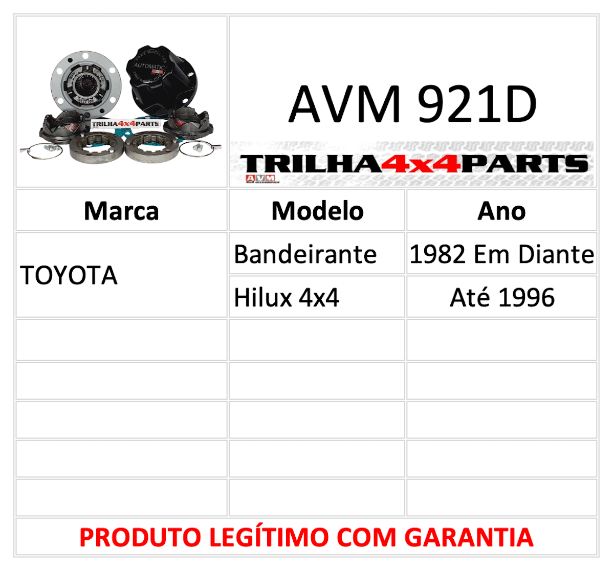 Roda Automática AVM 921D (o par)
