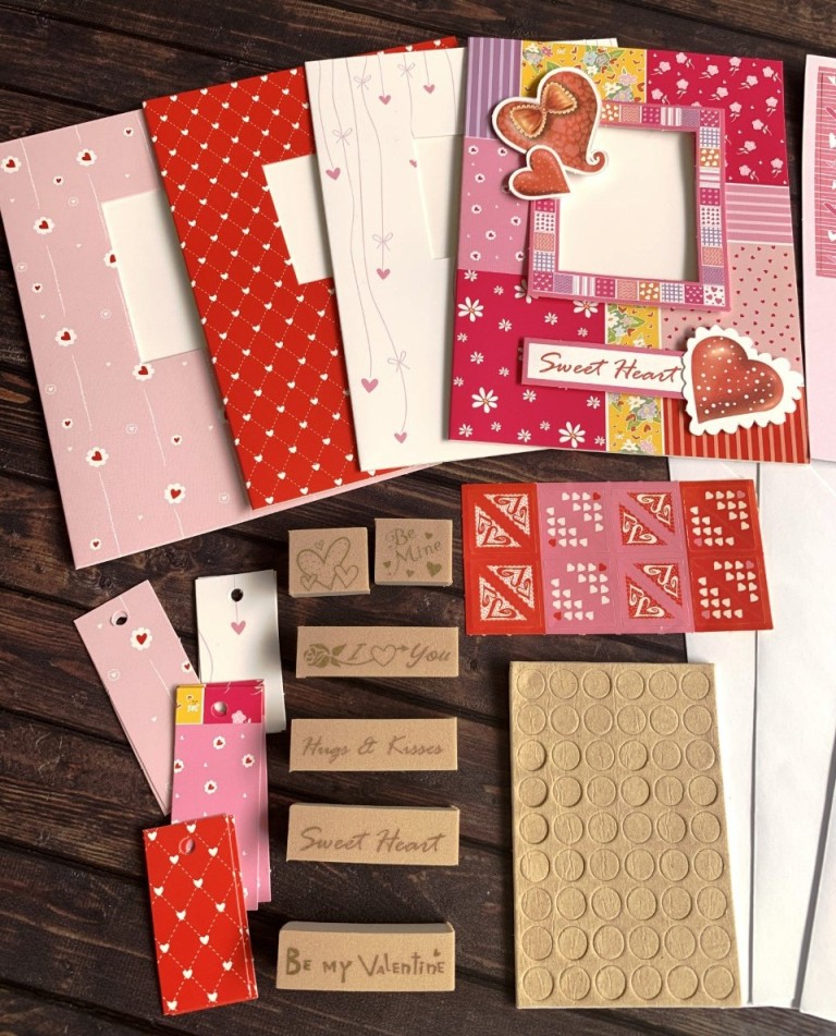 Kit Scrapbook Card Making Sweet Heart