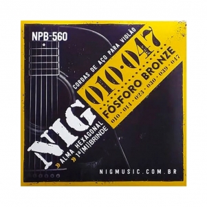 Encordoamento Violão NIG 0.10 NPB-560 Fósforo Bronze - Aço