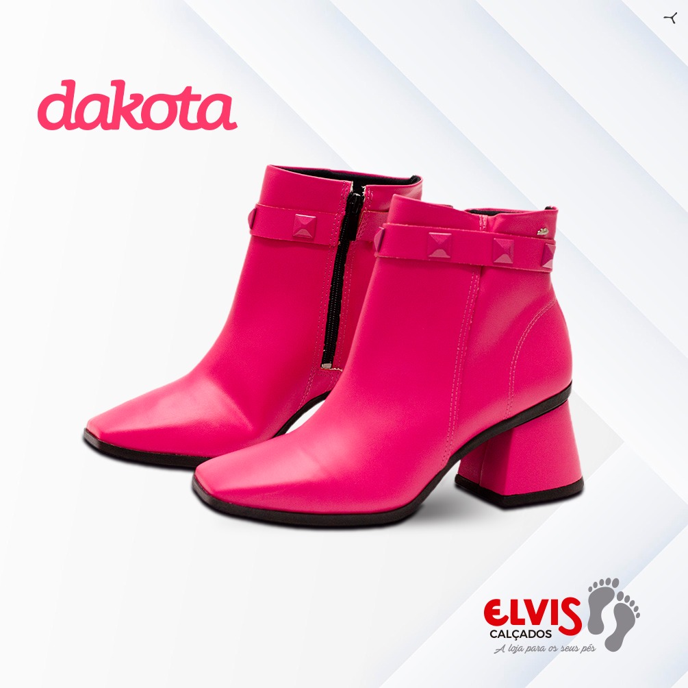 Bota Dakota Cano Curto Rosa G4491  - Elvis Calçados