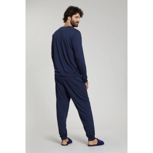 Pijama Masculino Longo At Home Marinho - Mensageiro Dos Sonhos