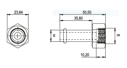 M247 Conector Simples c/  Rosca Interna 1/4" para Mangueira de 1/2" Magnojet