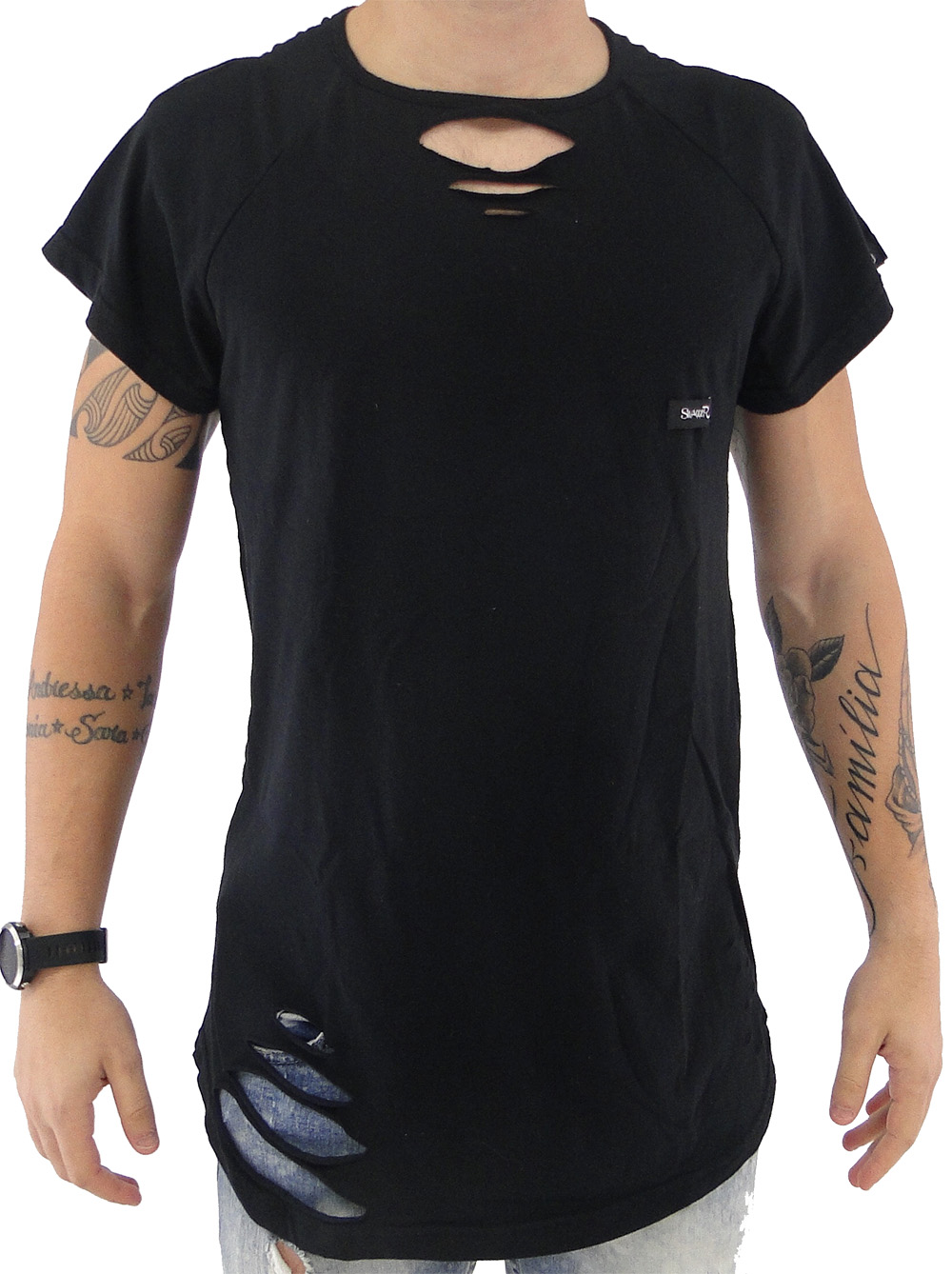 Camiseta Muscle Swagger Destroyed Preta
