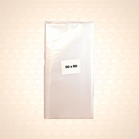 Saco Plástico Transparente PEBD 50cm x 80cm - Pacote com 1Kg