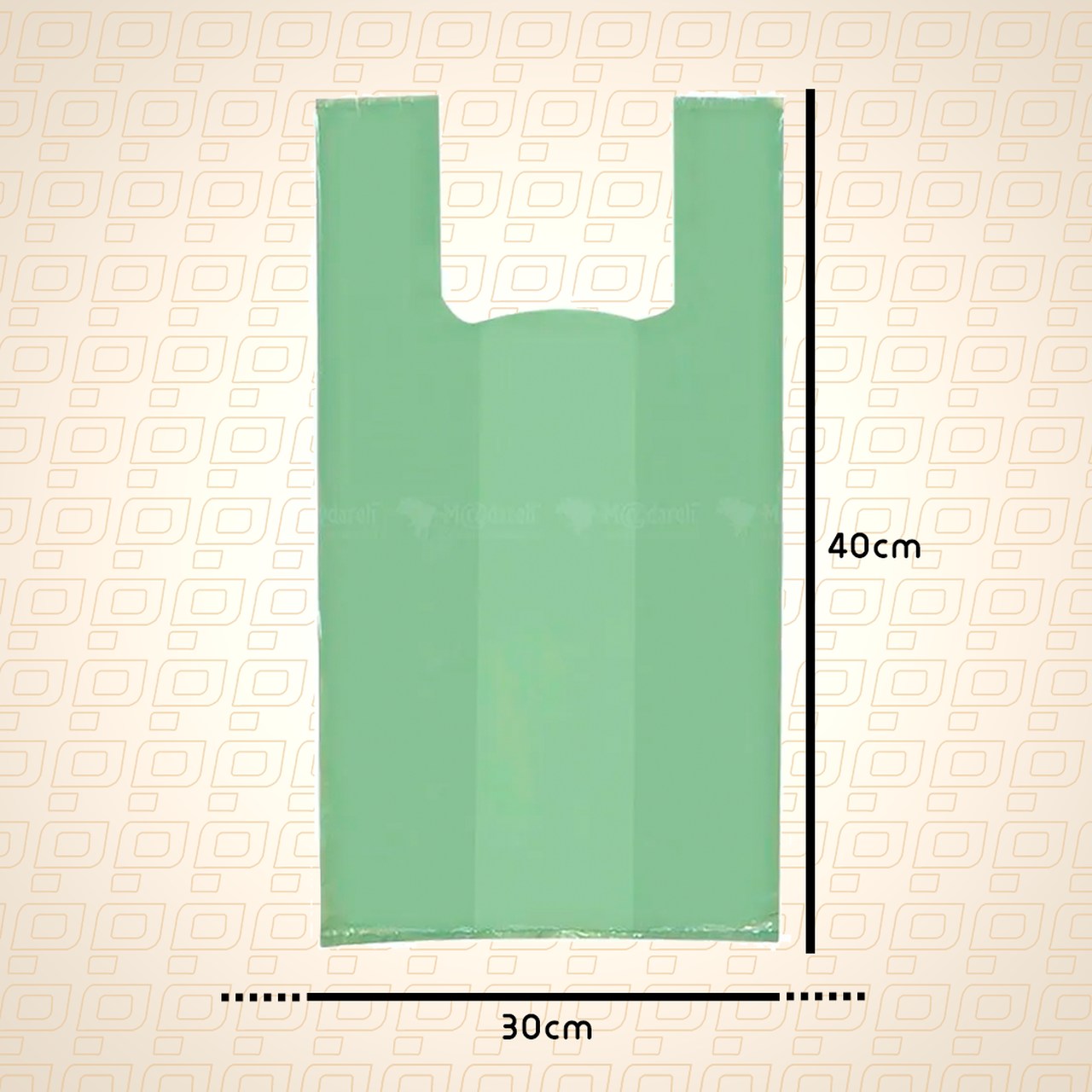 Sacola Plástica Reciclada 30cm x 40cm - Pacote de 1,5 kg (300 unidades)