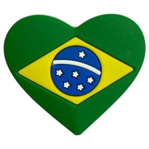 50 Aplique Emborrachado Brasil Copa Mundo Laços Coração