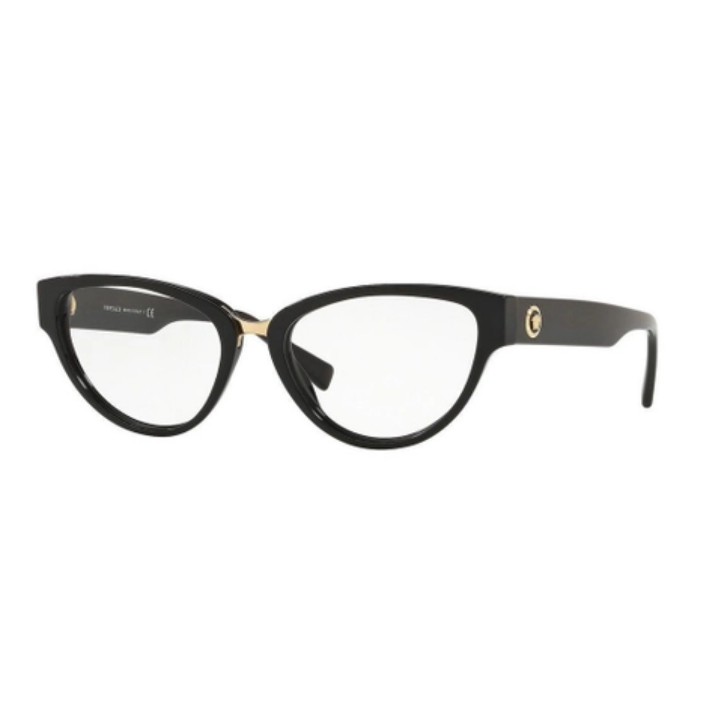 Óculos de Grau Versace AR 0VE3267 GB1 53 Feminino, Unisex Gatinho