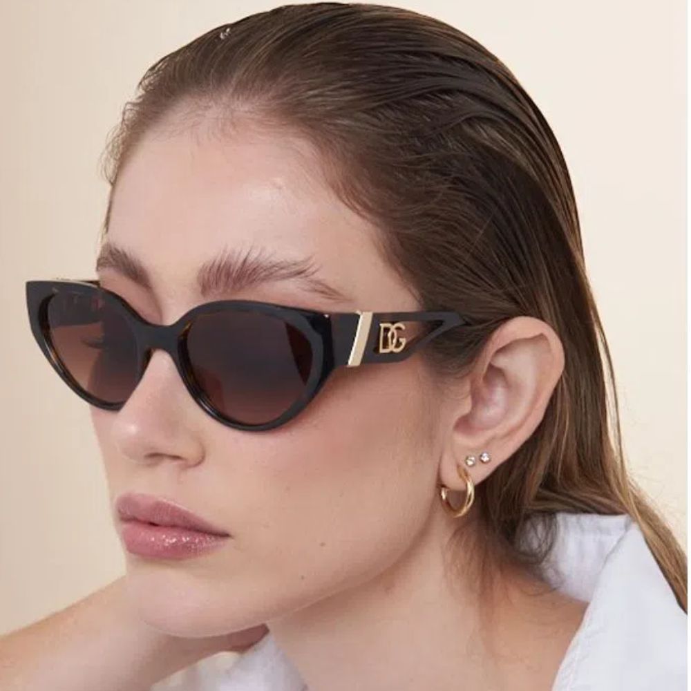 Óculos de Sol Dolce & Gabbana OC 0DG6146 329078 54 Feminino, Unisex Gatinho