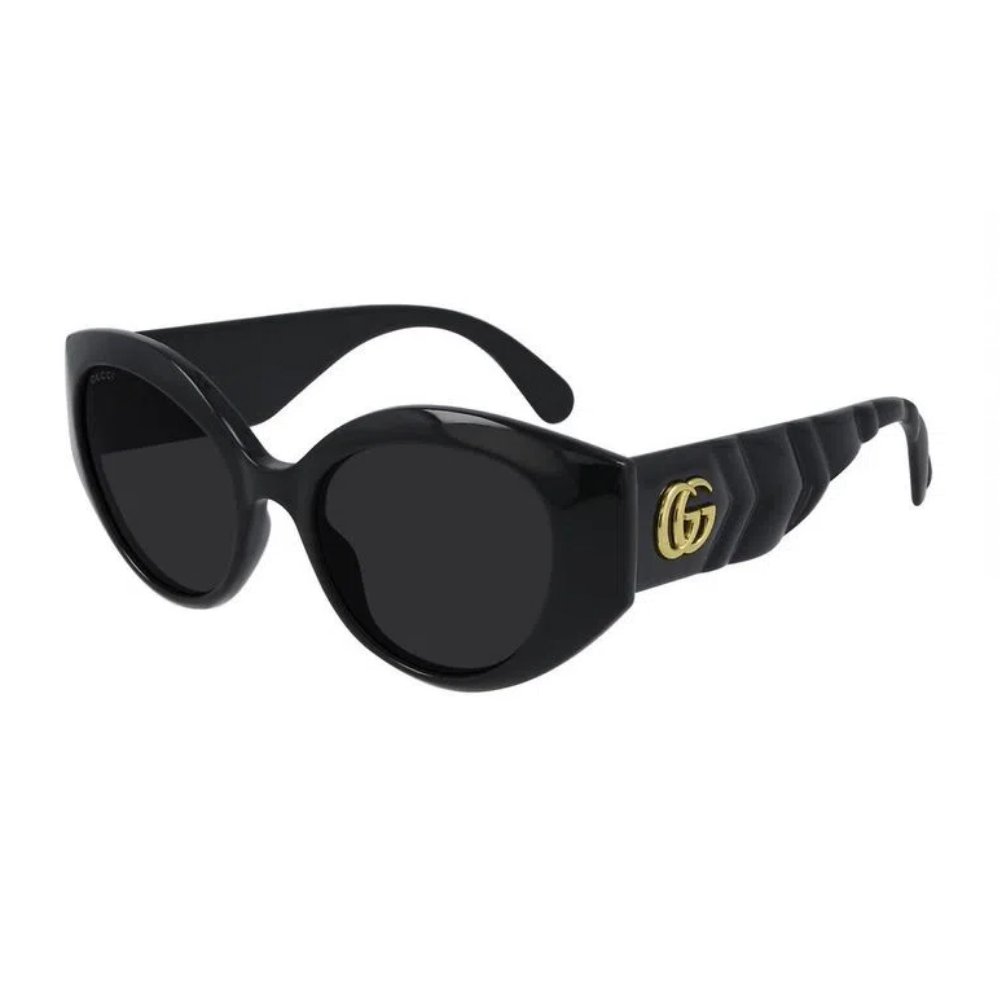 Óculos de Sol GUCCI OC GG0809S 001 L52 Feminino, Unisex Semi Oval