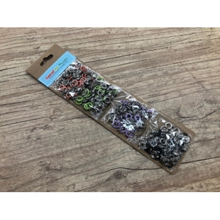 Botões de pressão Eberle 35 - Kit com 4 cores : preto, verde, lilás e coral
