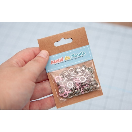 Botões de pressão Eberle 35 - Rosa Candy
