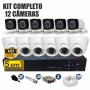 Kit CFTV Completo 12 Câmeras AHD 720p DVR 16 Canais