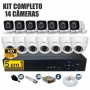 Kit CFTV Completo 14 Câmeras AHD 720p DVR 16 Canais